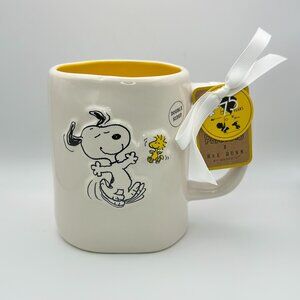 Snoopy and Woodstock best friends mug by Rae Dunn | Snoopy and Woodstock dancing